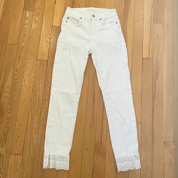 7 for all mankind Gwenevere Eyelet Trim Ankle Jeans - 23 - Picture 2 of 6